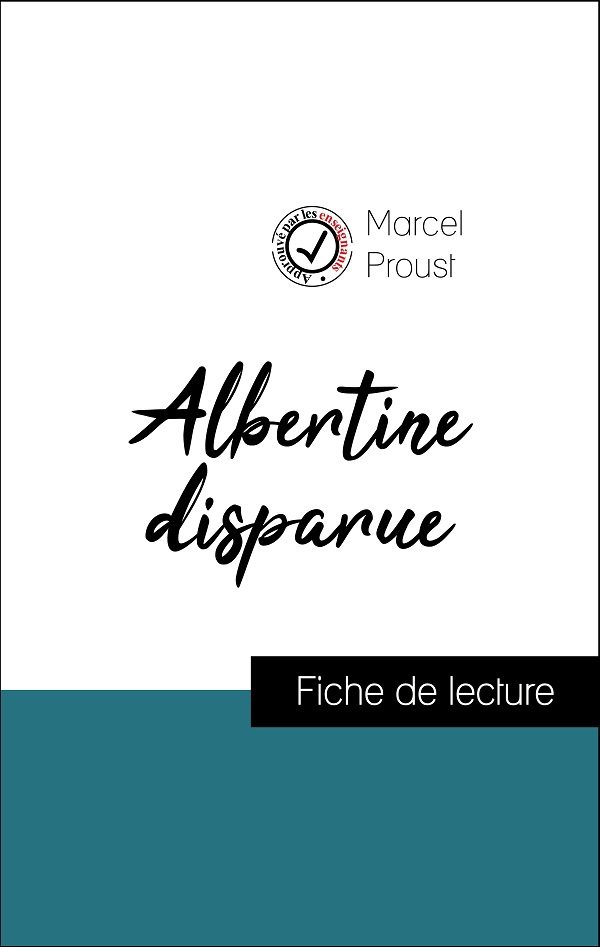image couverture fiche de lecture albertine disparue de proust