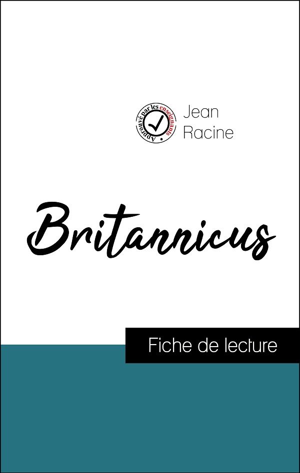 image couverture fiche de lecture britannicus de racine