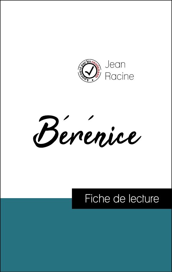 image couverture fiche de lecture bérénice de racine
