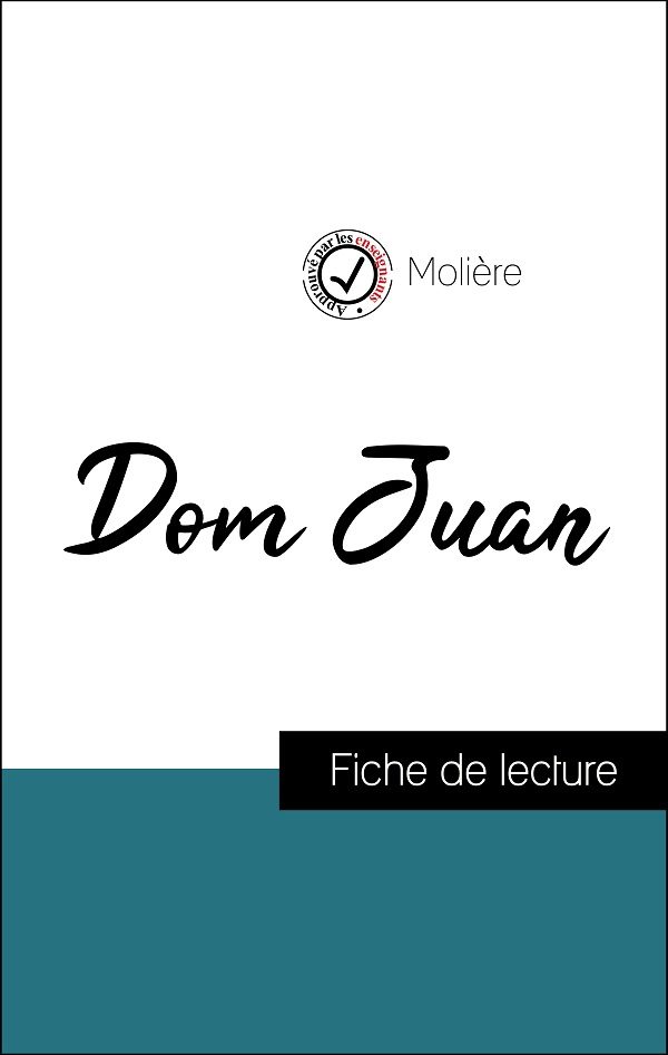 image couverture fiche de lecture dom juan de molière