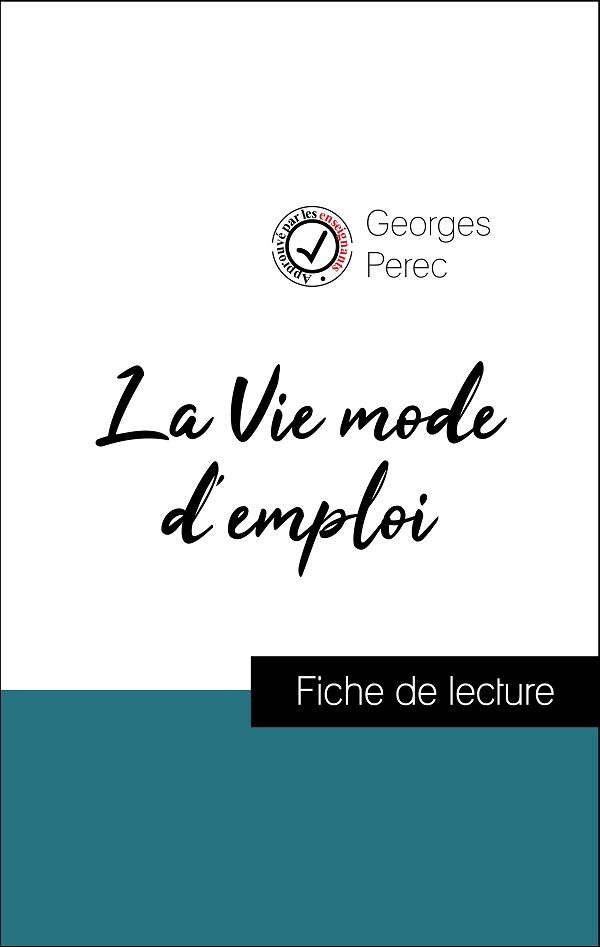 image couverture fiche de lecture la vie mode d'emploi de perec