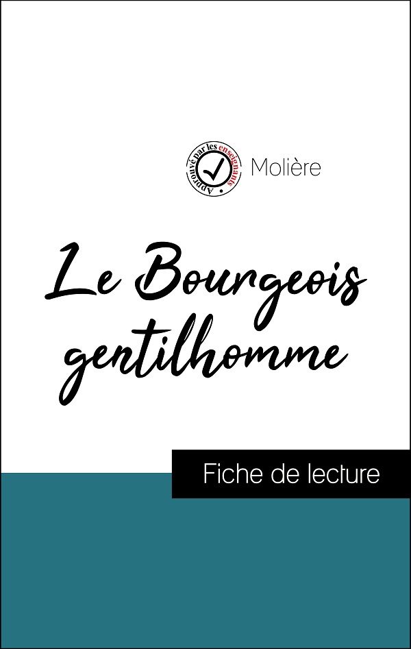 image couverture fiche de lecture le bourgeois gentilhomme de molière