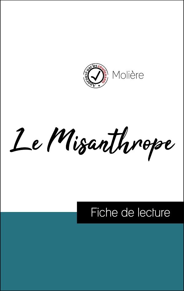 image couverture fiche de lecture le misanthrope de molière