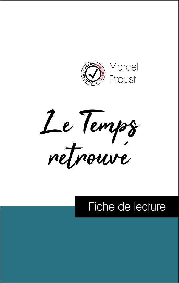 image couverture fiche de lecture le temps retrouvé de proust