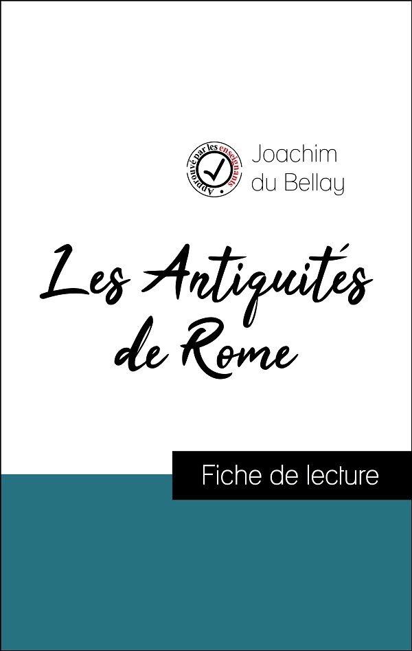 image couverture fiche de lecture les antiquités de rome