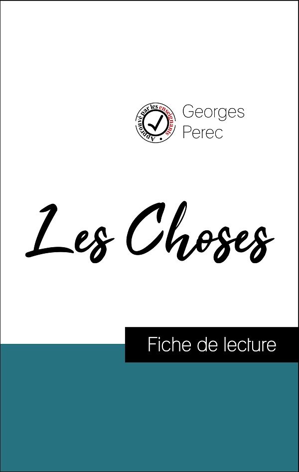image couverture fiche de lecture les choses de perec