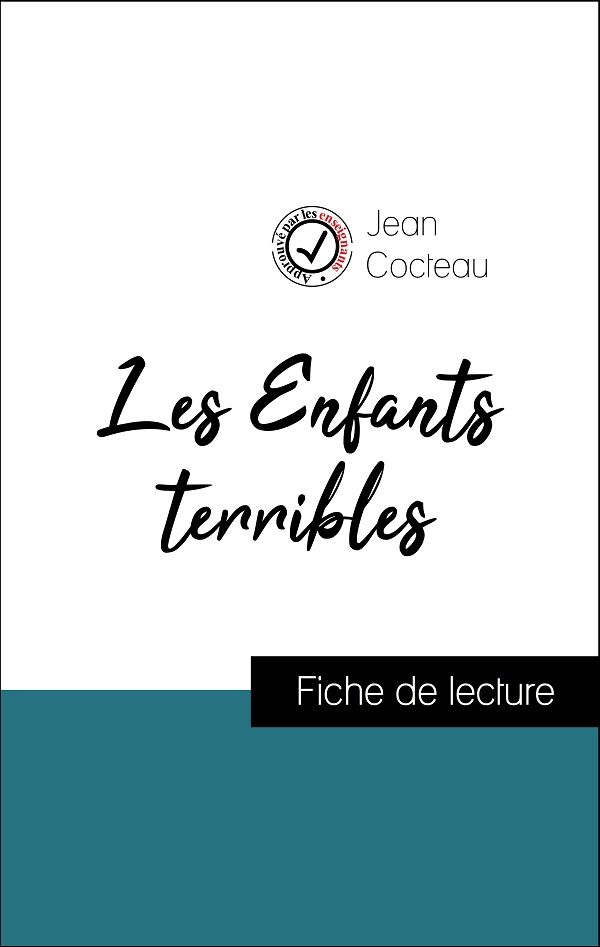 image couverture fiche de lecture les enfants terribles de jean cocteau