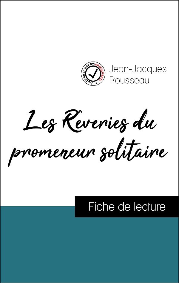 image couverture fiche de lecture les rêveries du promeneur solitaire de rousseau