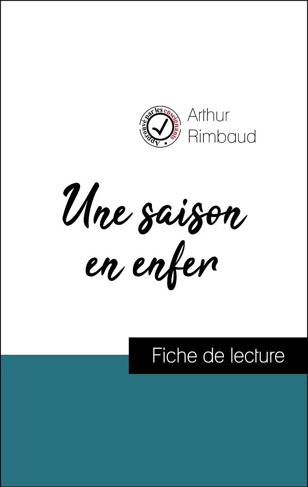 image couverture fiche de lecture une saison en enfer de rimbaud
