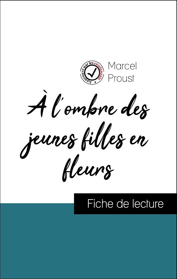 image couverture fiche de lecture à l'ombre des jeunes filles en fleurs de proust