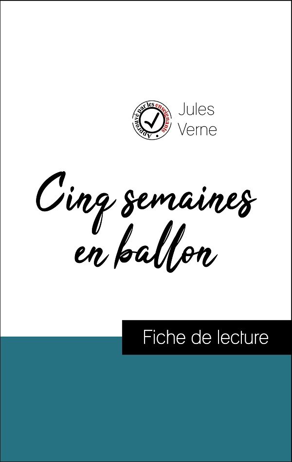 image couverture fiche de lecture cinq semaines en ballon de jules verne
