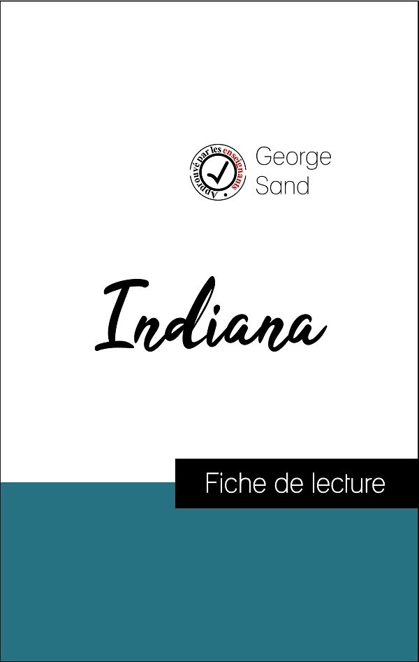 image couverture fiche de lecture indiana de george sand