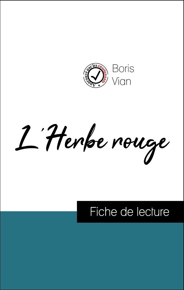 image couverture fiche de lecture l'herbe rouge de boris vian