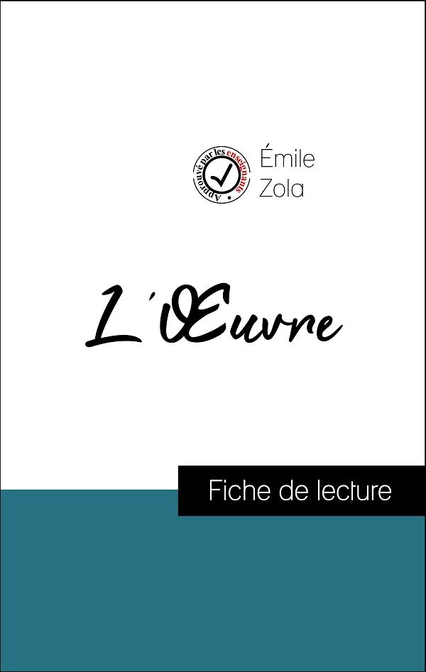image couverture fiche de lecture l'oeuvre de zola