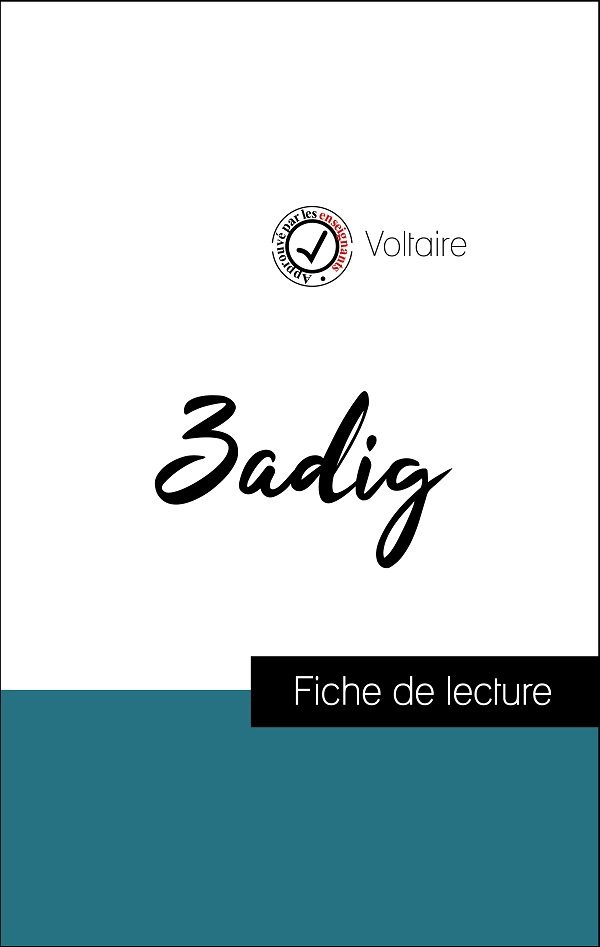 image couverture fiche de lecture zadig de voltaire