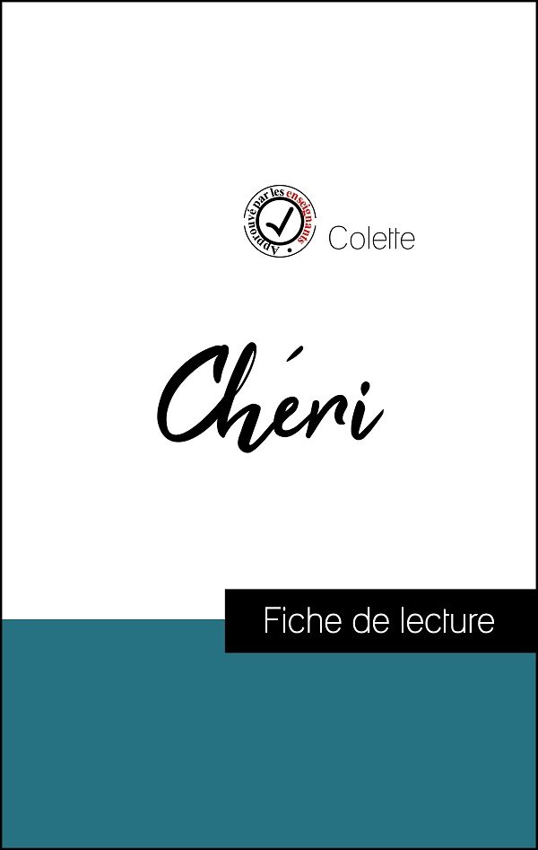 image couverture fiche de lecture chéri de colette