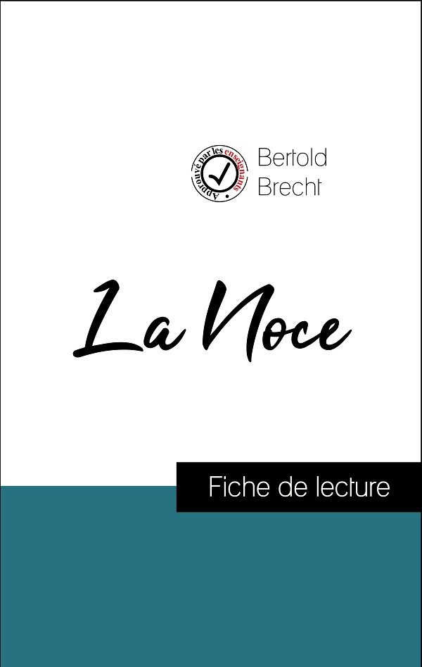 image couverture fiche de lecture la noce de brecht