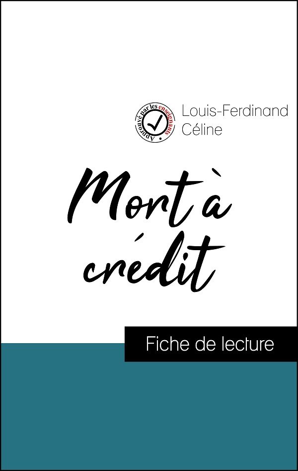 image couverture fiche de lecture mort à crédit de louis-ferdinand céline
