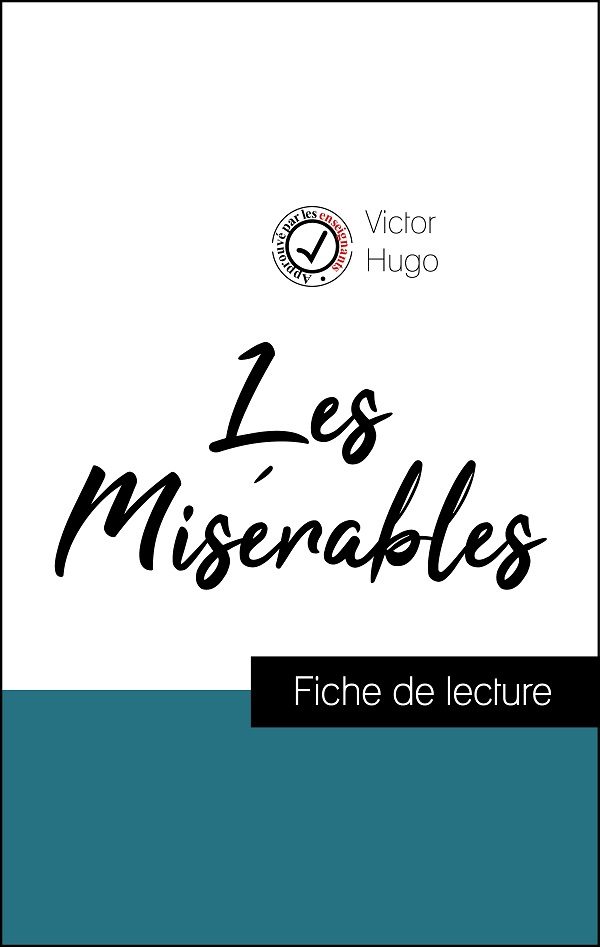 image couverture fiche de lecture les misérables de victor hugo