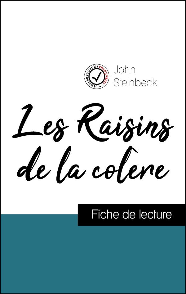 image couverture fiche de lecture les raisins de la colère de john steinbeck