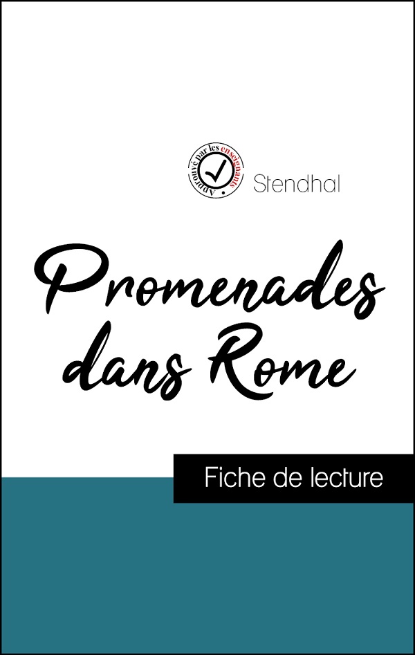 image couverture fiche de lecture promenades dans rome de stendhal