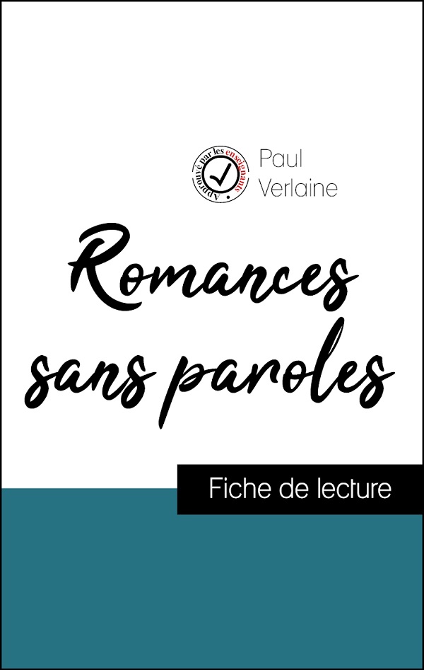 image couverture fiche de lecture romances sans paroles de paul verlaine
