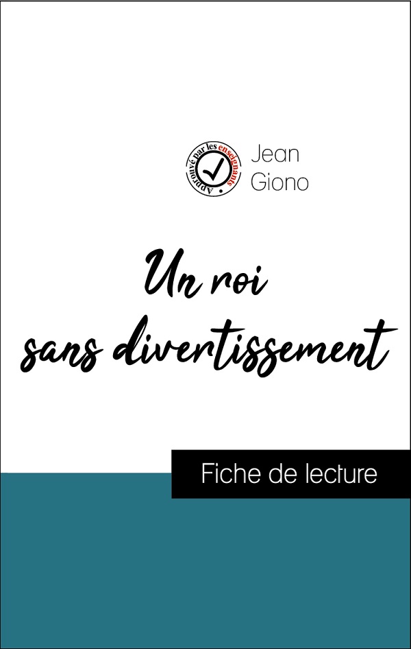 image couverture fiche de lecture un roi sans divertissement de jean giono