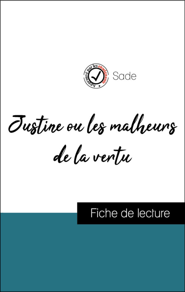 image couverture fiche de lecture justine ou les malheurs de la vertu de sade