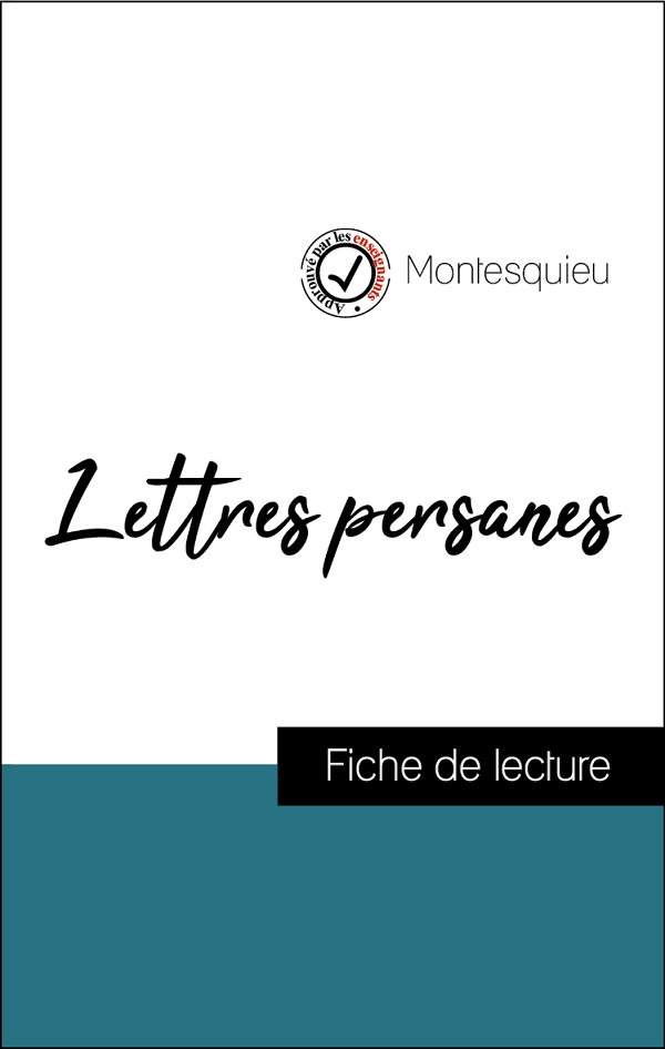 image couverture fiche de lecture lettres persanes de montesquieu